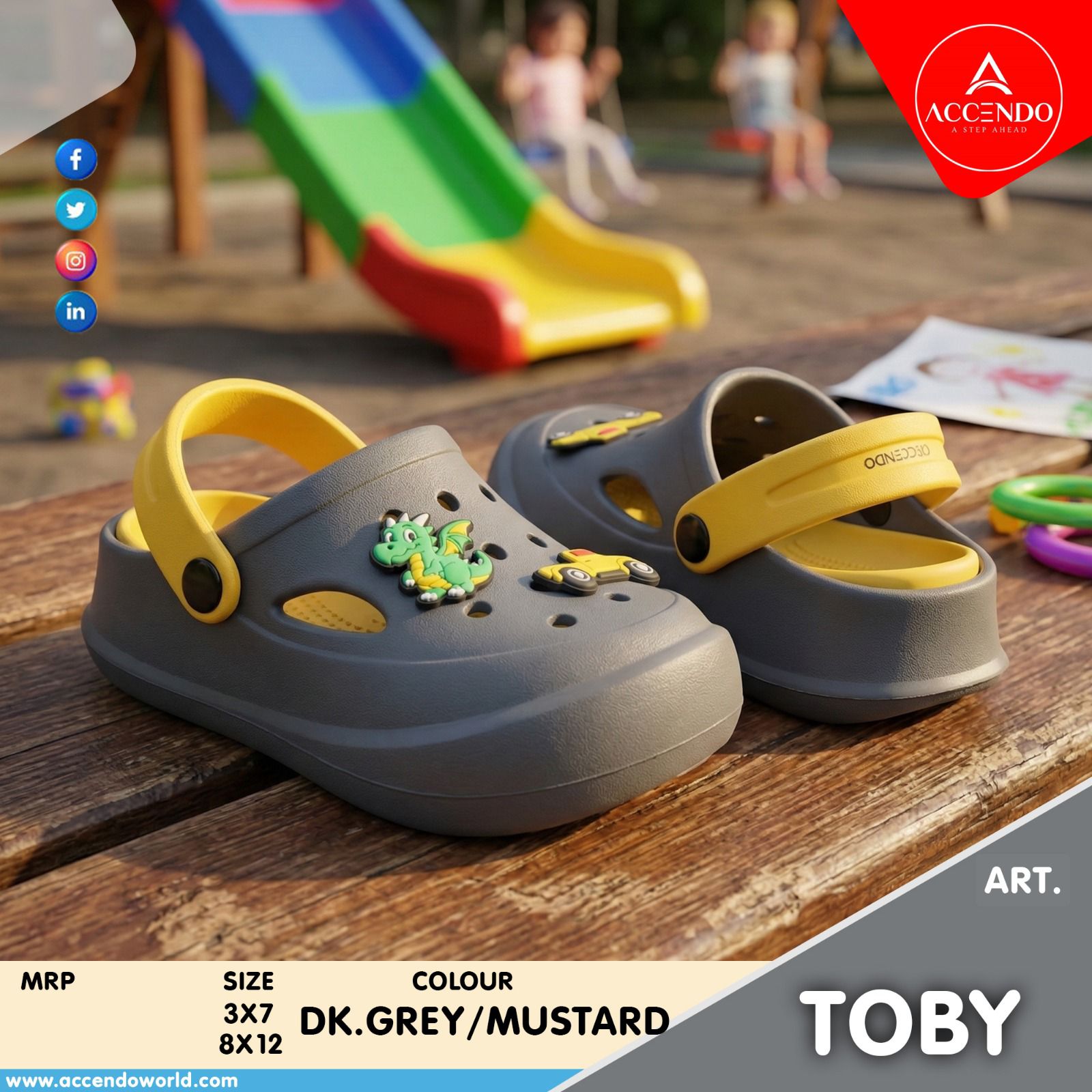 Toby DK Grey/Mustard